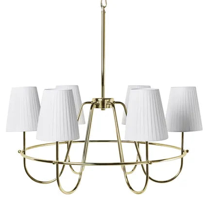 Lustre Beliani Yamethin Doré Blanc 71x71x145 Cm