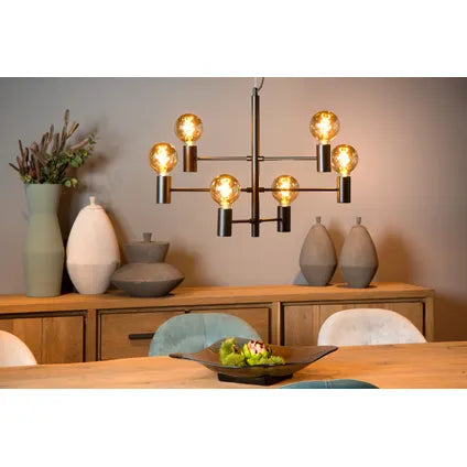 Suspension Lucide Leanne noir 6xE27