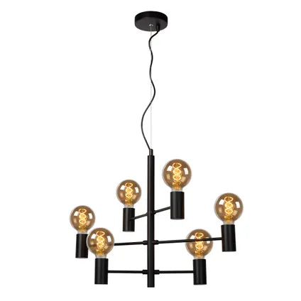 Suspension Lucide Leanne noir 6xE27