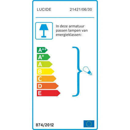 Suspension Lucide Leanne noir 6xE27