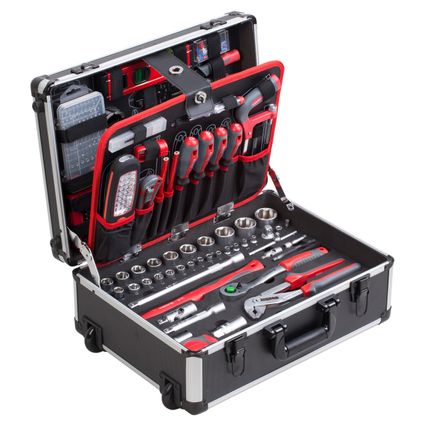 Valise à outils avec fonction trolley Meister - 230 pièces