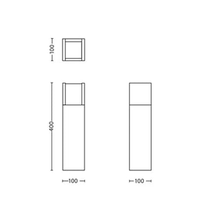 Lampadaire extérieur Philips Arbour anthracite H40cm 3,8W