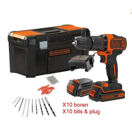 Perceuse-visseuse à percussion Black+Decker BDCHD18C2TA-QW - 18V - (2x 1,5Ah)