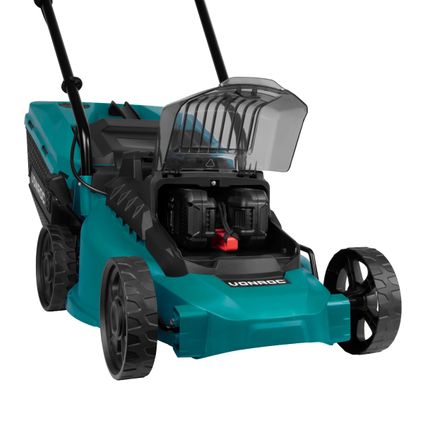 Tondeuse À Gazon Sans Fil 40v - Sans Balais À Charbon - 33cm – Hauteur De Coupe Réglable – 2x Batteries 2.0ah Et Chargeu
