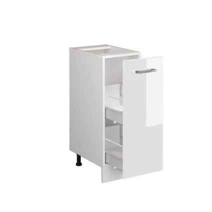 Meuble Bas Apothicaire Vicco R-line Blanc Haute Brillance 30×81,6×46 Cm