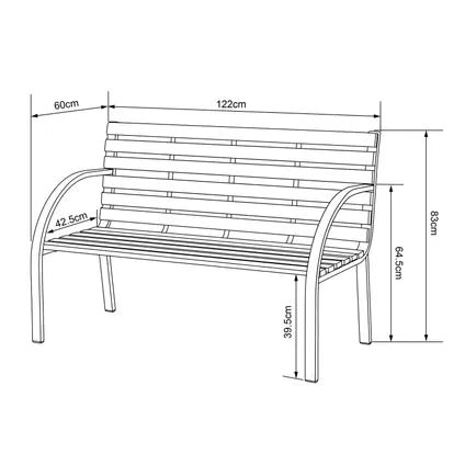 Banc De Jardin Bois Axi Otis 122x60x83 Cm.