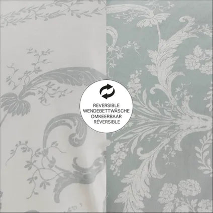 Housse De Couette Laura Ashley Josette Duckegg Lits-jumeaux 220 X 230cm Gris Bleu