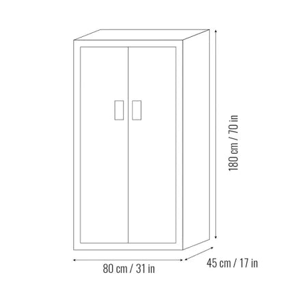 Armoire métallique Garage Serie Ar Shelving 180x80x45cm