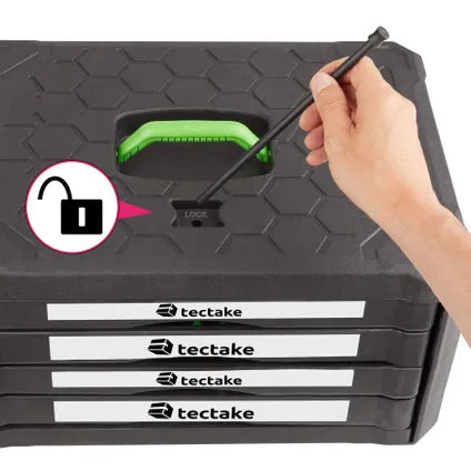Tectake Caisse À Outils 899 Pièces - Noir