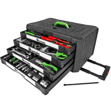 Tectake Caisse À Outils 899 Pièces - Noir