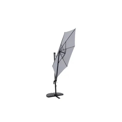 Parasol Déporté Central Park - Vive - Diamètre 290cm - Gris-Noir - Aluminium-Acier Pivotant 360°