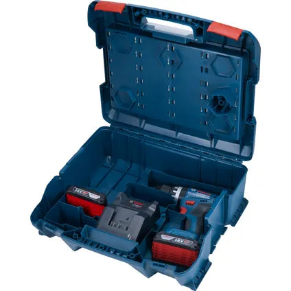 Perceuse-visseuse à percussion sans fil Bosch - 2x GBA 18V 2,0 Ah - chargeur GAL 18V-20 - 63 accessoires