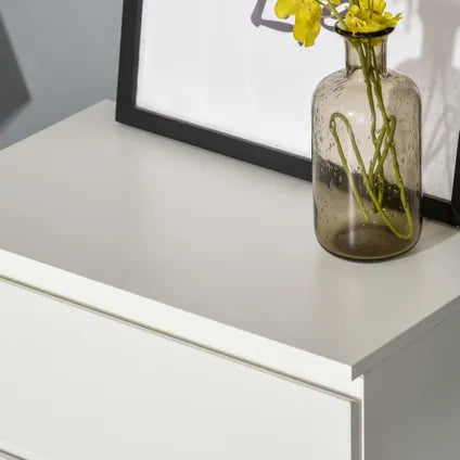 Commode Sans Poignées 4goodz À 5 Tiroirs, 33 X 55 X 100 Cm - Blanche