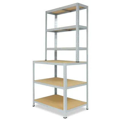 Étagère Rangement Établi Shelfplaza Home 190x100x60 Cm En Galvanisé Avec 6 Étagères