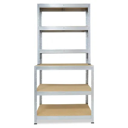 Étagère Rangement Établi Shelfplaza Pro 190x90x60 Cm En Galvanisé Avec 6 Étagères