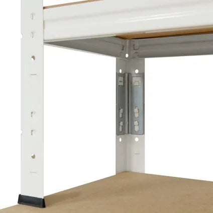 Étagère Rangement Établi Shelfplaza Home 190x80x60 Cm En Blanc Avec 6 Étagères