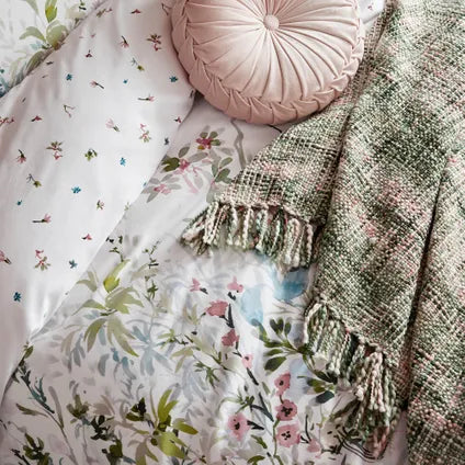 Housse De Couette Laura Ashley Pour Lit En 140 Pointon Fields 200 X 200cm Coloris Pastel