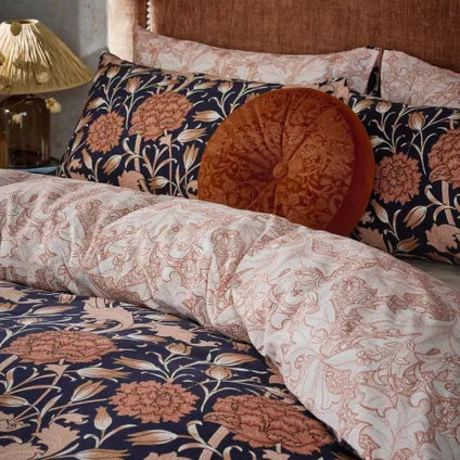 Housse De Couette William Morris Pour Lit En 140 Tulipes Sauvages 200 X 200cm Cuivre