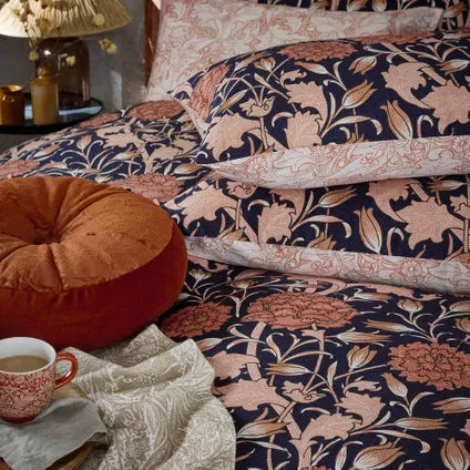 Housse De Couette William Morris Pour Lit En 140 Tulipes Sauvages 200 X 200cm Cuivre