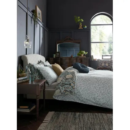 Housse De Couette William Morris Pour Lit En 140 Pimpernel 200 X 200cm Bleu Indigo