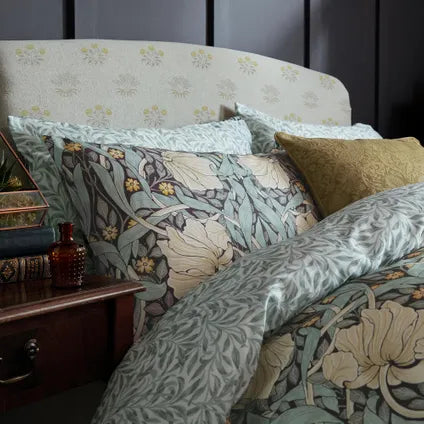 Housse De Couette William Morris Pour Lit En 140 Pimpernel 200 X 200cm Bleu Indigo