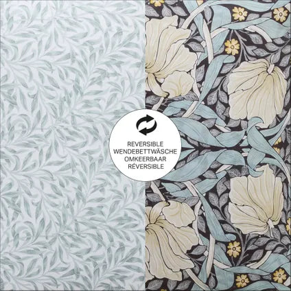 Housse De Couette William Morris Pour Lit En 140 Pimpernel 200 X 200cm Bleu Indigo