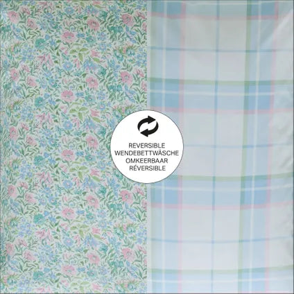 Housse De Couette Laura Ashley Pour Lit En 140 Sherston Powder Blue 200 X 200cm Bleu, Rose, Vert
