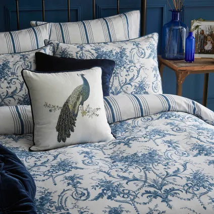 Housse De Couette Laura Ashley Pour Lit En 140 Tuileries Midnight 200 X 200cm