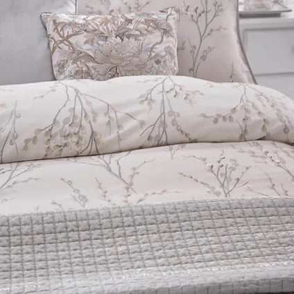 Housse De Couette Laura Ashley Willow Dove Lits-jumeaux 220 X 230cm Gris