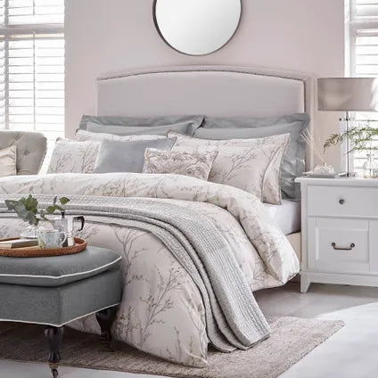 Housse De Couette Laura Ashley Pour Lit En 140 Willow Dove 200 X 200cm Gris