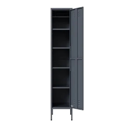 Armoire Vestiaire 35x50x180 Cm Métal Anthracite - Lendo Online