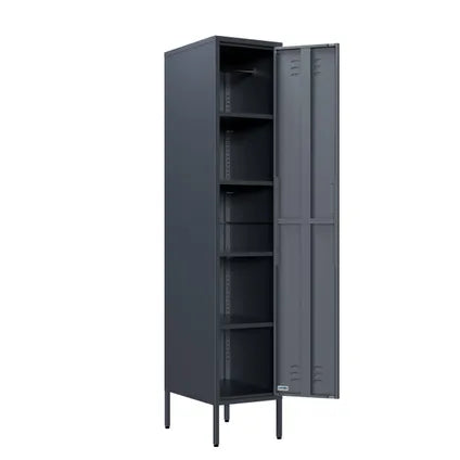 Armoire Vestiaire 35x50x180 Cm Métal Anthracite - Lendo Online