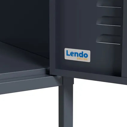 Armoire Vestiaire 35x50x180 Cm Métal Anthracite - Lendo Online