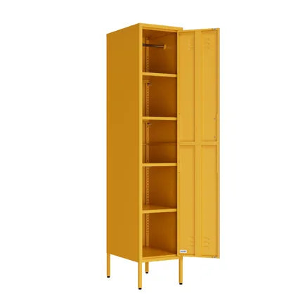 Armoire Vestiaire 35x50x180 Cm Métal Jaune - Lendo Online