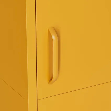 Armoire Vestiaire 35x50x180 Cm Métal Jaune - Lendo Online