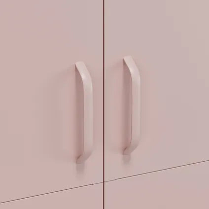 Armoire Vestiaire 90x50x180 Cm Métal Rose - Lendo Online