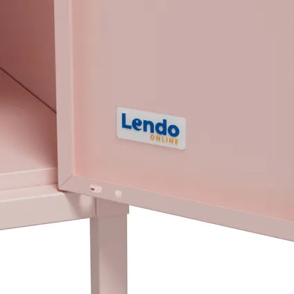 Armoire Vestiaire 90x50x180 Cm Métal Rose - Lendo Online