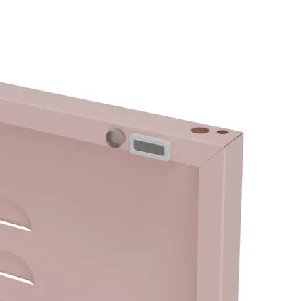 Armoire Vestiaire 90x50x180 Cm Métal Rose - Lendo Online