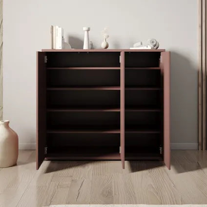 Armoire À Chaussures Meubella Amber 2 - Terracotta - 109x35x99 Cm