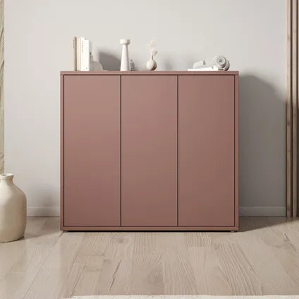 Armoire À Chaussures Meubella Amber 2 - Terracotta - 109x35x99 Cm