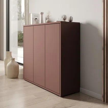Armoire À Chaussures Meubella Amber 2 - Terracotta - 109x35x99 Cm