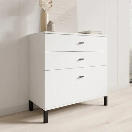 Commode Meubella Avellio - Blanc - 77x35x78 Cm