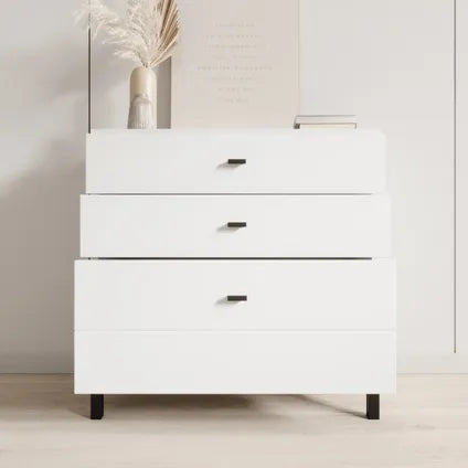 Commode Meubella Avellio - Blanc - 77x35x78 Cm