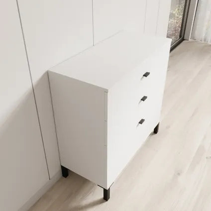 Commode Meubella Avellio - Blanc - 77x35x78 Cm