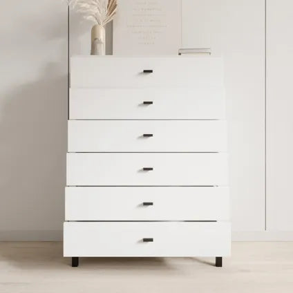 Commode Meubella Avellio - Blanc - 77x35x110 Cm
