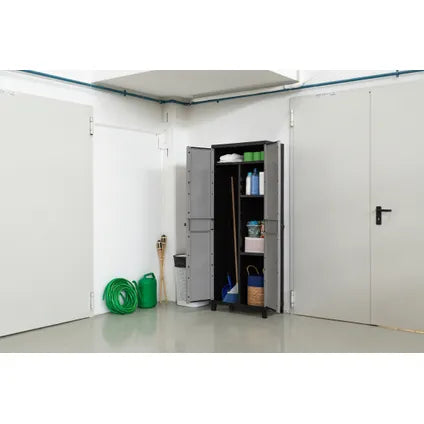 Armoire De Rangement Haute Toomax Prime Avec Portes - Anthracite/gris - Pour L'intérieur Ou L'extérieur