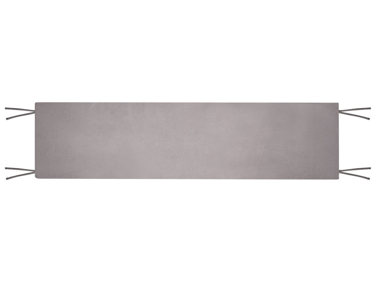 Banc Avec Coussin D'assise Beliani Monsano Marron Gris 35x170x45 Cm