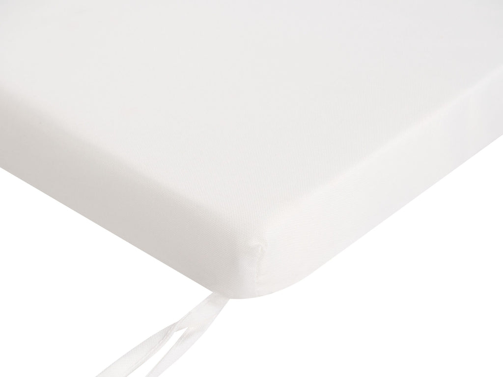 Banc Avec Coussin D'assise Beliani Monsano Marron Blanc 35x170x45 Cm