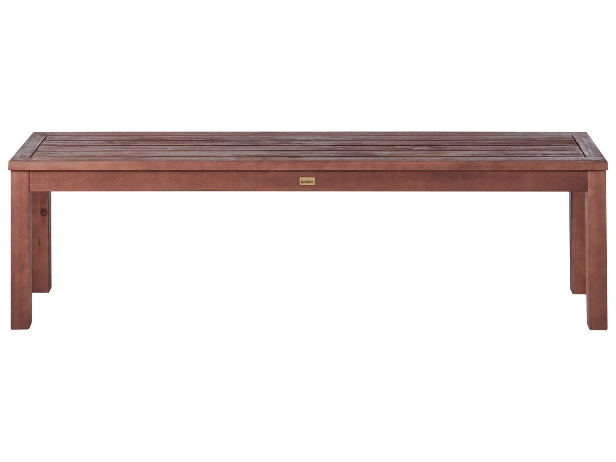 Banc Avec Coussin D'assise Beliani Tuscania Marron Gris 35x160x45 Cm