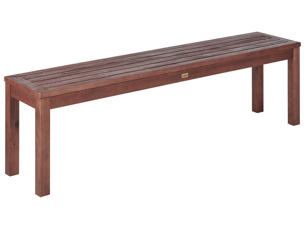 Banc Avec Coussin D'assise Beliani Tuscania Marron Gris 35x160x45 Cm